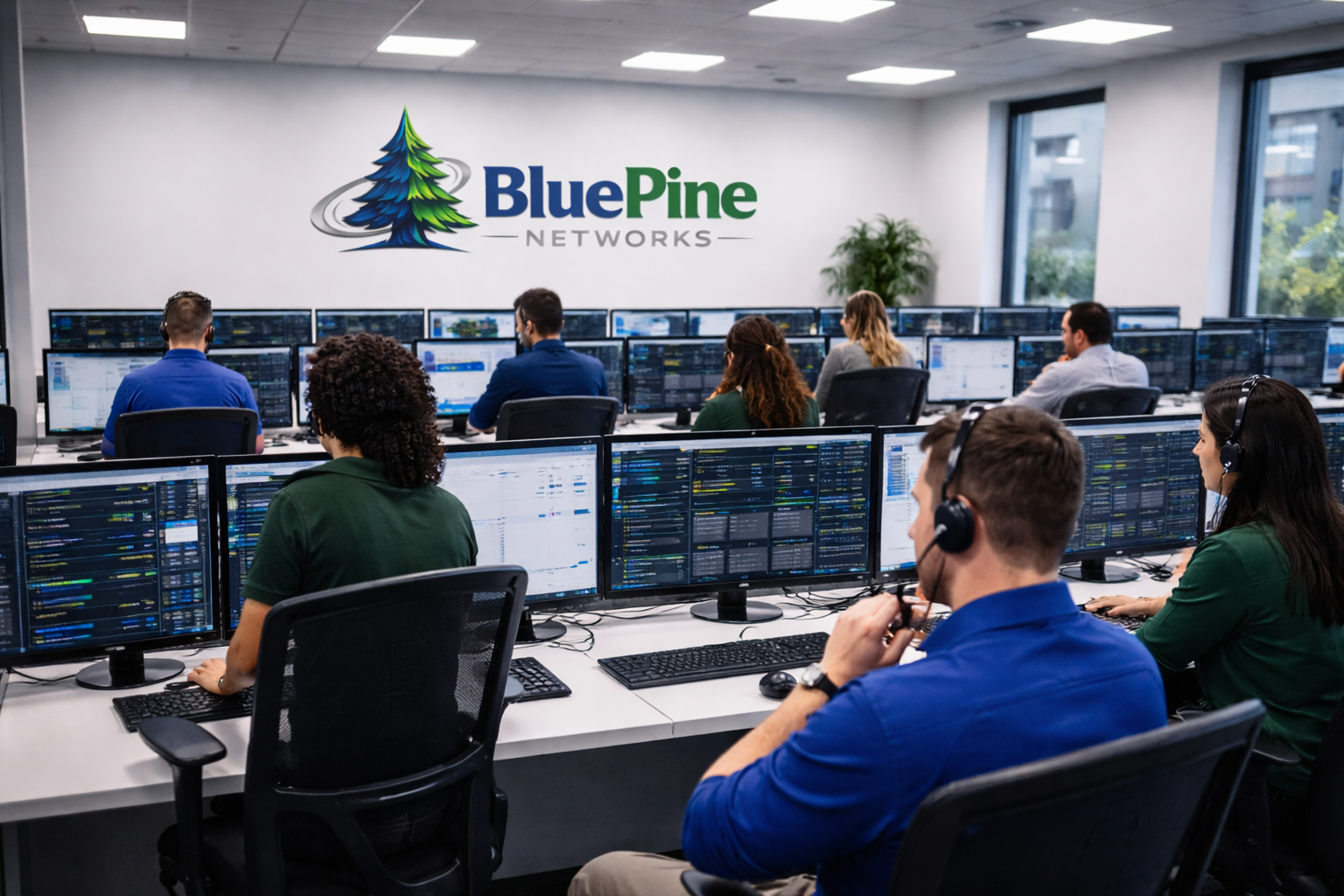 Support team working